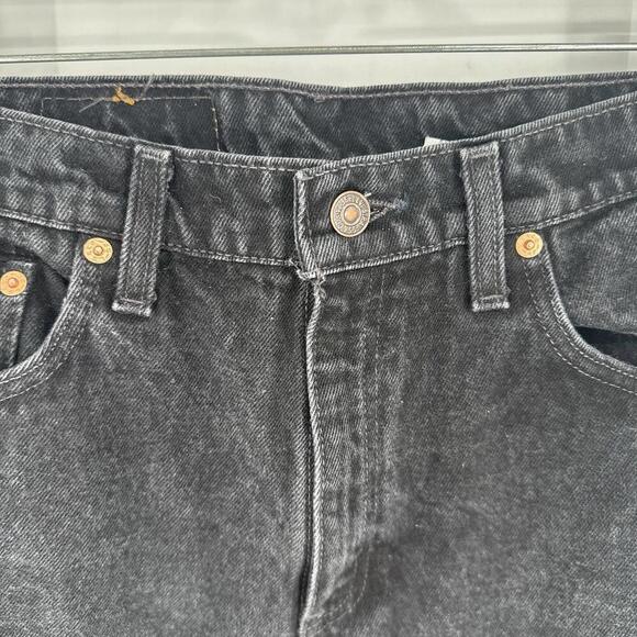 Vintage Levi's jeans womens 9/10 black 550 90s relaxed fit tapered leg cotton - Picture 6 of 7